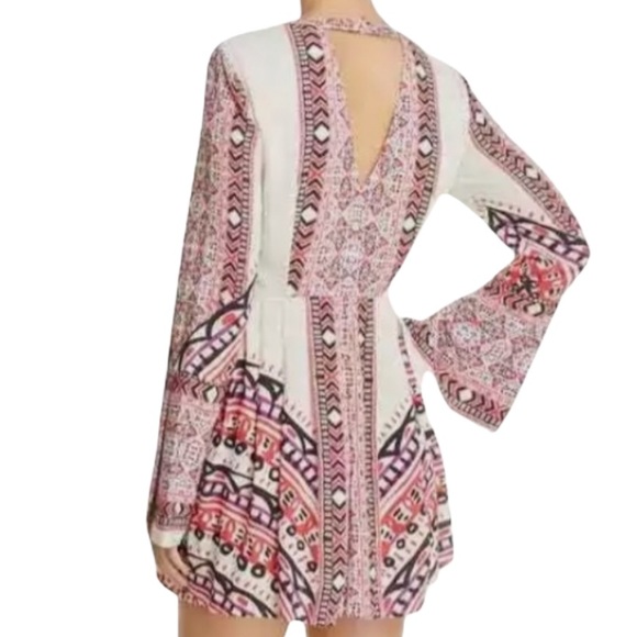 FREE PEOPLE Tegan Border Printed Mini Dress Size 0 - Picture 4 of 4